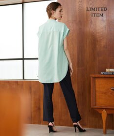 ICB 【洗える】ヌーディスローン  バンドカラーブラウス