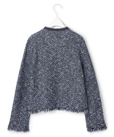 ICB L 【ドラマ「続・続・最後から二番目の恋」着用】 デニムライクツィード ニットジャケット