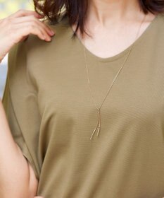 Tiaclasse 【日本製】大人上品なフラットカーブバーネックレス