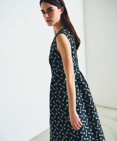 GRACE CONTINENTAL リボンジャガードワンピース