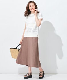 自由区 【洗える】フリンジディテール ニット