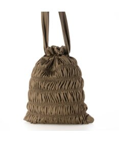 UNBILLION カシュカシュ cachecache / サテンギャザー巾着トートバッグ