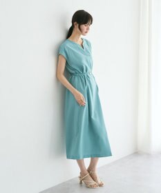 YECCA VECCA リネンライクスキッパーワンピース