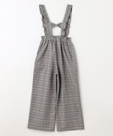 ANY KIDS フリル チェック サロペット