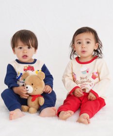 MIKI HOUSE HOT BISCUITS 【80-120cm】 カップケーキ柄 ミニ裏毛 ルームウェア上下セット