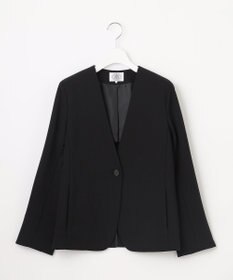 J.PRESS LADIES 【セットアップ対応・人気素材】Light ジョーゼット ノーカラー ジャケット