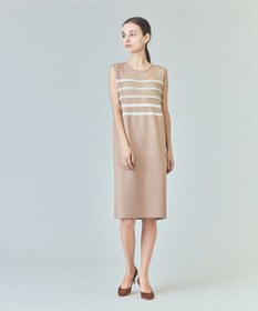 GRACE CONTINENTAL ボーダーパールワンピース