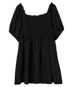 earth music&ecology ２ｗａｙショルダーシャーリングチュニック