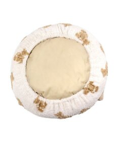 PET PARADISE ペットパラダイス くまちゃん織り 遠赤外線 丸型 寝袋  Ｓ