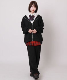 WEGO 【SCHOOLITEM】ルーズフィットZIPパーカー