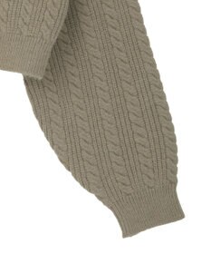 earth music&ecology 襟付きケーブルニットジャケット