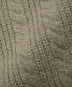 earth music&ecology 襟付きケーブルニットジャケット