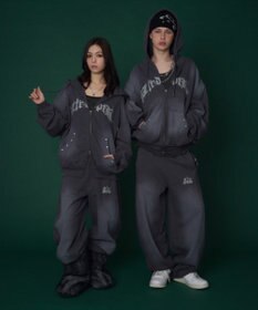 WEGO 【ユニセックス着用ITEM】グラフィックZIPパーカー