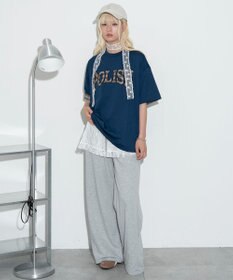 WEGO 【ユニセックス着用ITEM】チェックディテールロゴT（SS）
