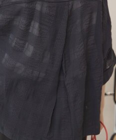 AMERICAN HOLIC シアーチェックショート丈シャツ