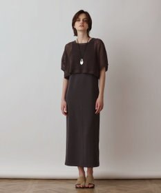 GRACE CONTINENTAL メッシュレイヤードワンピース