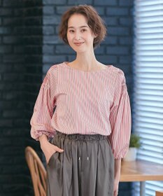 自由区 【XSサイズ～/洗える】ストレッチシャーティング ブラウス