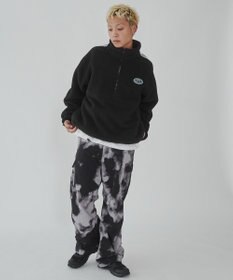 WEGO フリース　ワンポイントハーフZIPプルオーバー