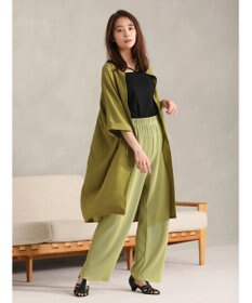 Green Parks 前後２ｗａｙミディ丈タックワンピース