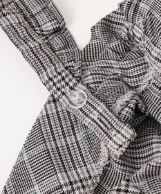 ANY KIDS フリル チェック サロペット