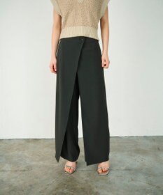 GRACE CONTINENTAL ラップレイヤードパンツ