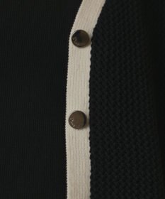 GRACE CONTINENTAL メッシュラインニットカーディガン