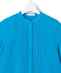 ICB L 【先行予約】リネンスラブローン バンドカラーデザインシャツ