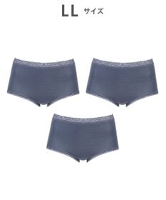 Wing 【お得なセット】 ショーツ ３枚セット 綿混(身生地部) ここちよいフィット感 【デイリーフィット やわらかコットン】 はきこみ丈ふかめ EC5830 ウイング／ワコール