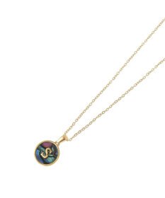 AMERICAN HOLIC ステンレスラウンドイニシャルネックレス