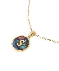 AMERICAN HOLIC ステンレスラウンドイニシャルネックレス