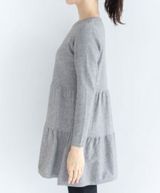 Tiaclasse L 【洗える】大人華やぐ2段ティアードニットチュニック