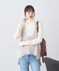 earth music&ecology リブタートルネックプルオーバー