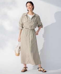 自由区 L 【セット可/洗える】テンセルデニム ロングスカート