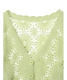 earth music&ecology クロシェ風カーディガン