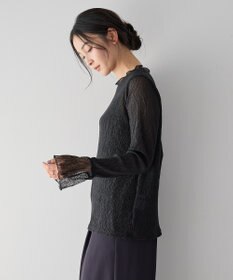 YECCA VECCA 袖レースシアートップス