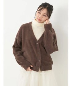earth music&ecology ミニシャギーＶネックカーディガン