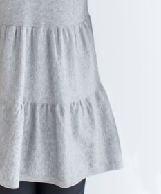 Tiaclasse L 【洗える】大人華やぐ2段ティアードニットチュニック