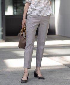J.PRESS LADIES 【セットアップ対応・洗える・撥水】コットンFITTY テーパード パンツ ベージュ系