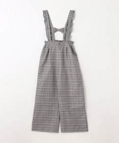 ANY KIDS フリル チェック サロペット