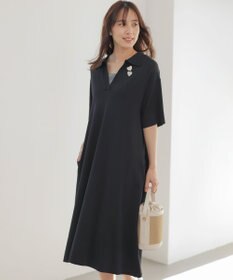 組曲 クリアストレッチスキッパーニット ワンピース