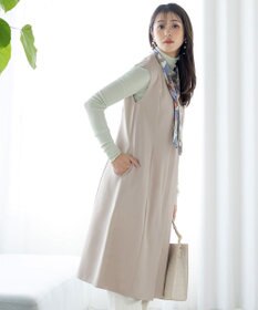 Tiaclasse L 【洗える】ジレワンピース