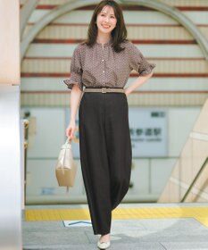 23区 L 【WEB&一部店舗限定】ドットプリント サッカー ブラウス