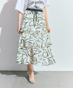 GRACE CONTINENTAL プリントレイヤードスカート