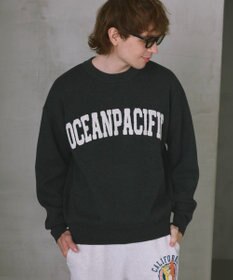 OP／FILA 【ocean pacific】サガラ刺しゅうロゴクルーニット/メンズ