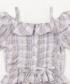 ANY KIDS 【洗濯機可能】2WAY チェックブラウス