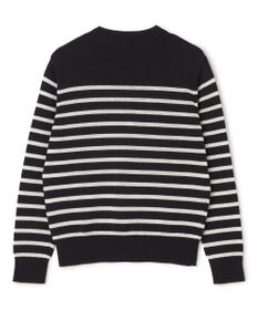 BEIGE， HELIODOR / レーヨンボーダーマリンボタンニット