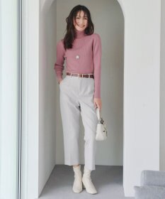 Tiaclasse L 【新色追加・洗える】リブタートルニット