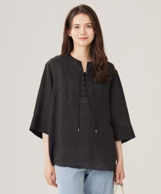 自由区 【カタログ掲載・接触冷感・洗える】ラミーローンプルオーバー ブラウス