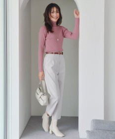 Tiaclasse L 【新色追加・洗える】リブタートルニット