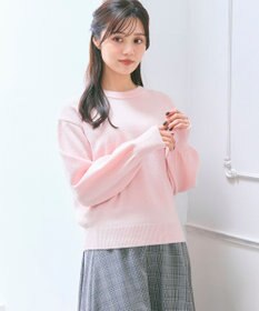 ピンクニットプルオーバー バイカラーニットプルオーバー Petit Honfleur｜クロスプラス公式通販